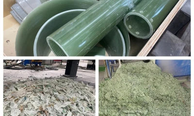 洁普双轴撕碎机破碎玻璃钢-固废资源化的新路径