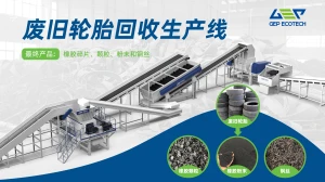 洁普废旧轮胎回收生产线