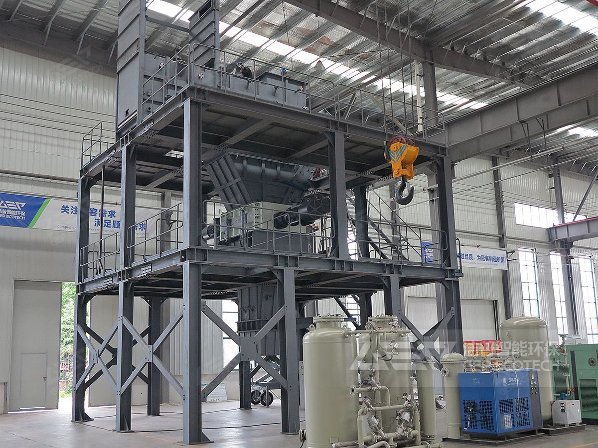 塔楼式危废破碎系统