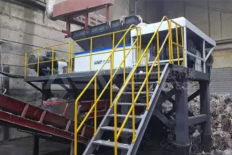 造纸厂绞绳垃圾破碎机处理流程