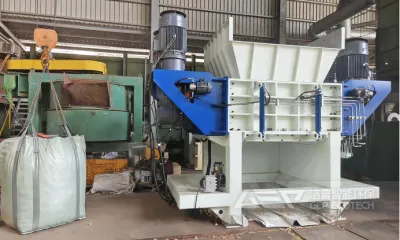 洁普四轴撕碎机赋能绿色发展,为固废资源化注入新的力量!