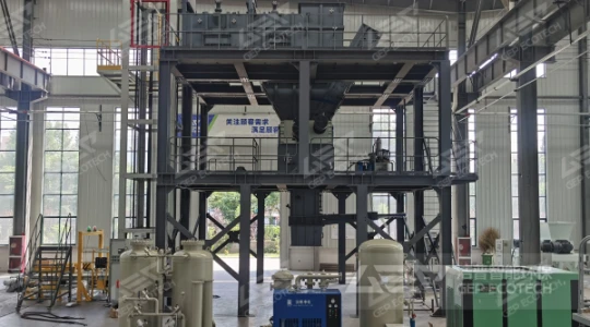 智能楼式危废破碎系统安装与试机