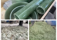 洁普双轴撕碎机破碎玻璃钢-固废资源化的新路径