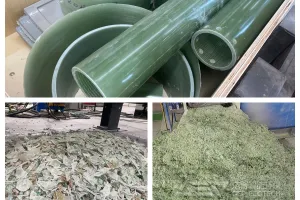 洁普双轴撕碎机破碎玻璃钢-固废资源化的新路径