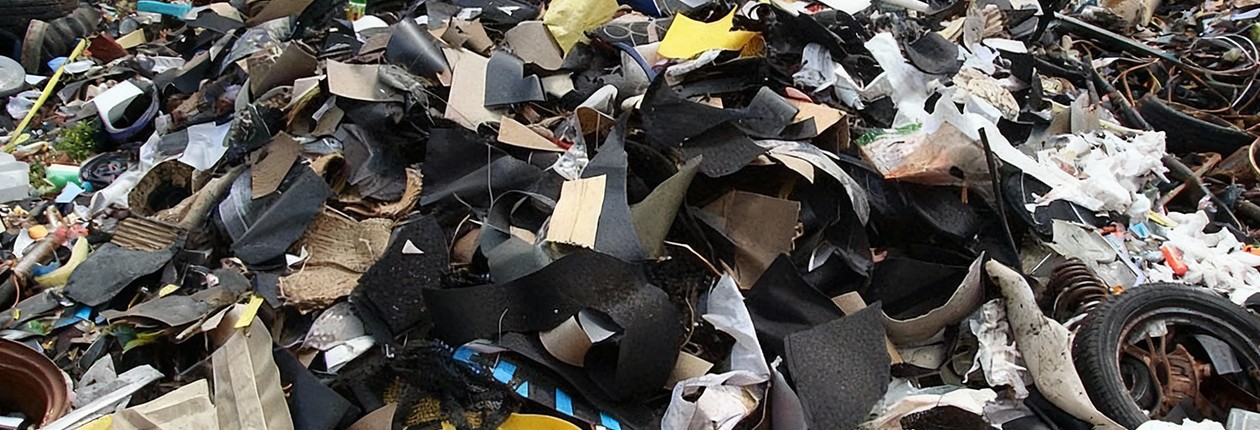 皮革边角料处理前