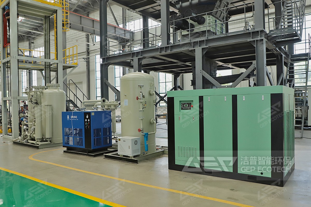 智能楼式危废破碎系统