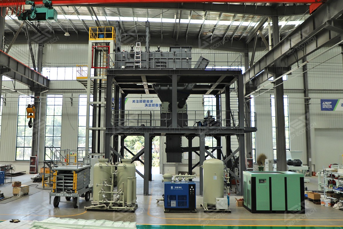 智能楼式危废破碎系统 