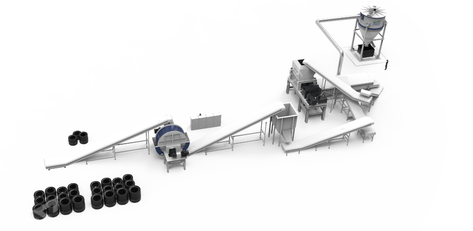 废旧轮胎胶粉加工