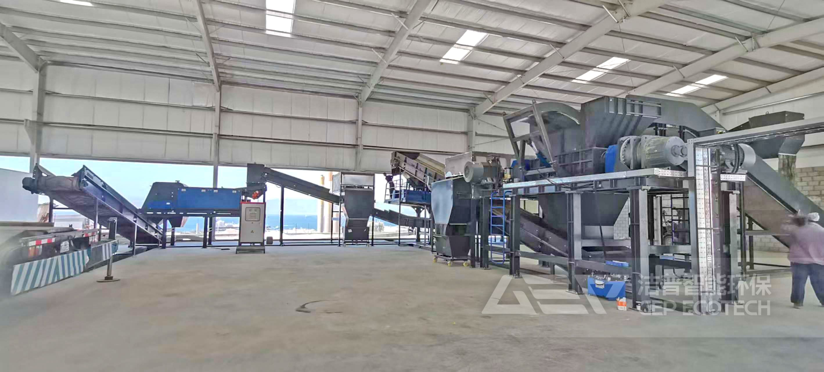 洁普撕碎机处置现场