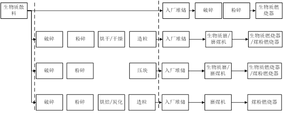 生物质直燃掺烧技术路线
