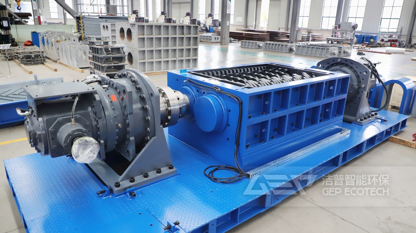 洁普双轴撕碎机设备