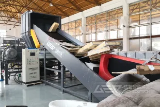 大件垃圾处置生产线的厂房布置