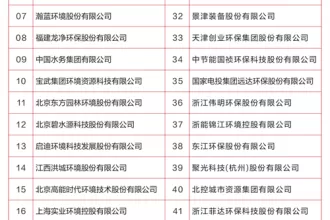 2022中国环境企业50强出炉，看看你家企业上榜没？