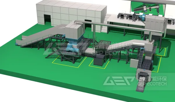 山西省大件垃圾和轮胎等固废处置生产线工艺