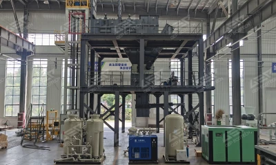 智能楼式危废破碎系统安装与试机