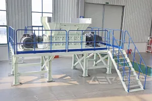 双轴剪切式撕碎机在工业垃圾处理中发挥的作用