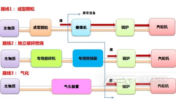 大型燃煤电厂生物质耦合燃烧发电技术