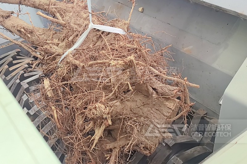 双轴树根破碎机刀箱图